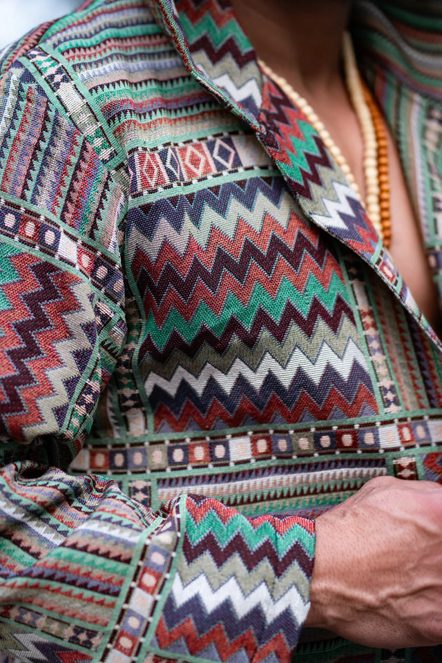 Majestic Jacquard Trench Coat