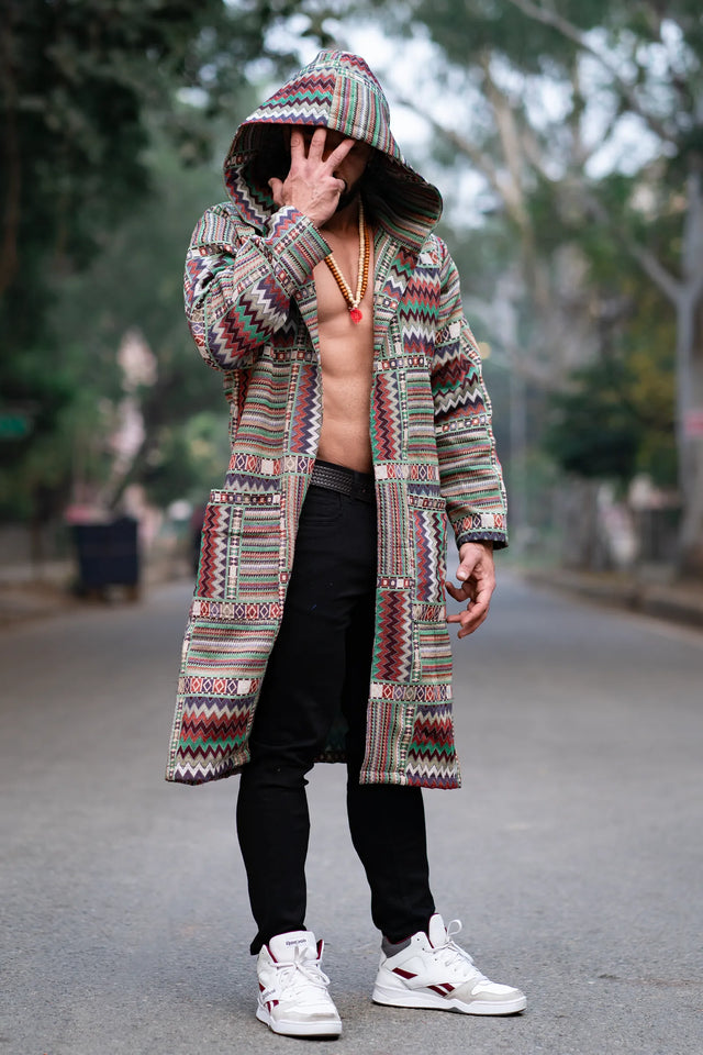 Majestic Jacquard Trench Coat