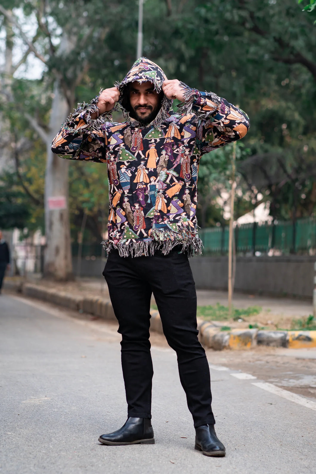 Cosmic Weave Blanket Hoodie