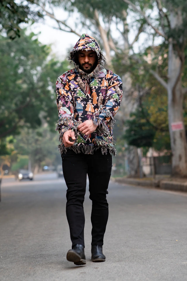 Cosmic Weave Blanket Hoodie