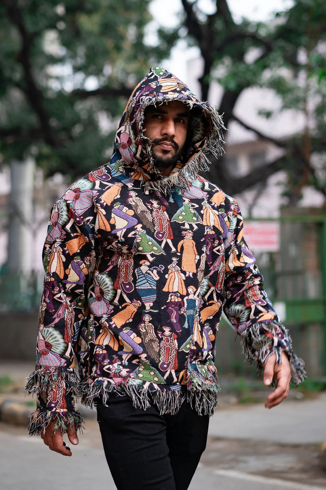 Cosmic Weave Blanket Hoodie